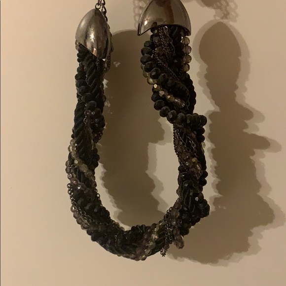 Braided black necklace - Picture 2 of 2